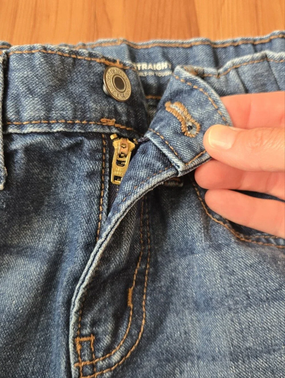 Old Navy Kids size 10 Classic Dark wash denim blue jean adjustable waistband EUC